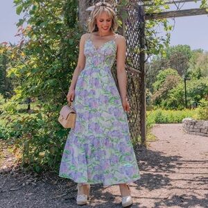 Hill House The Dottie Nap Dress - Blue Hydrangea size L